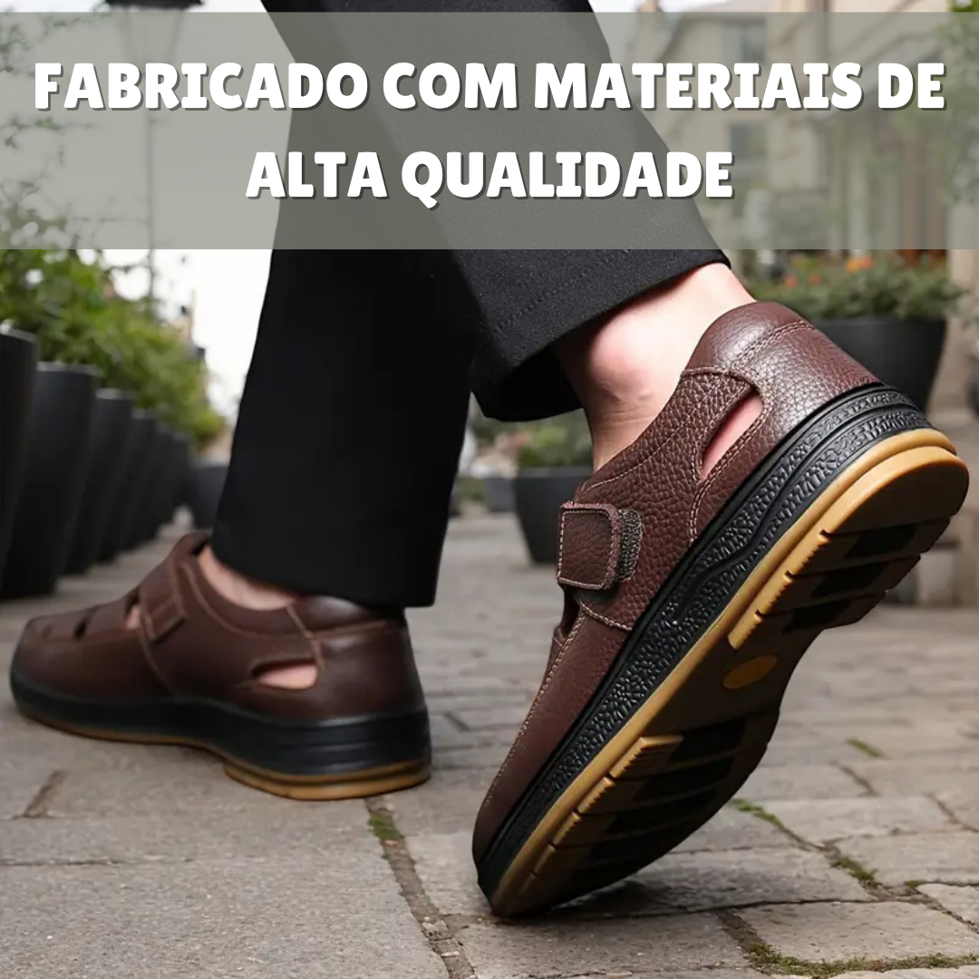 Robert™ | Sandálias Ortopédicas de Couro