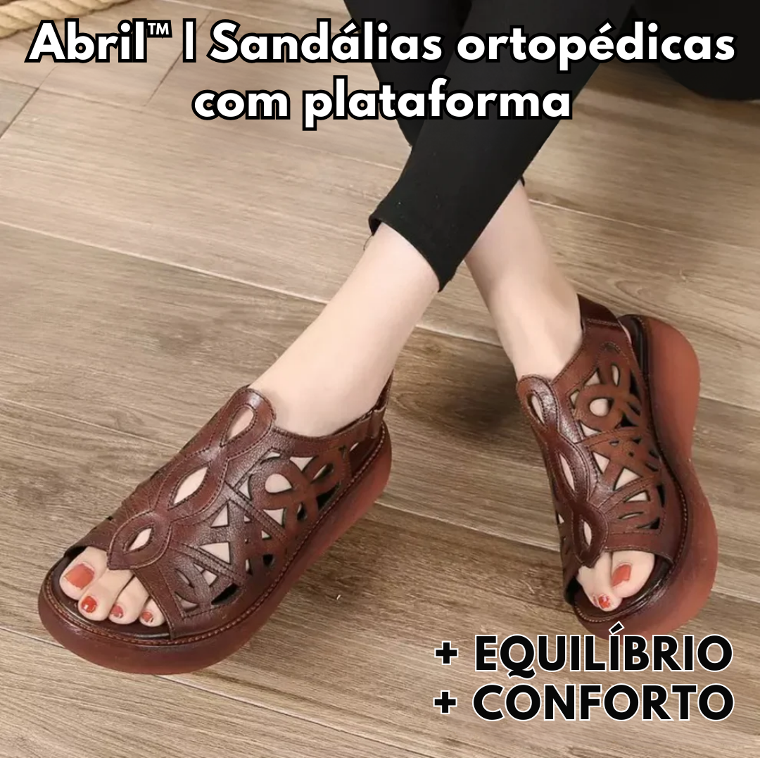 Abril™ | Sandálias ortopédicas com plataforma