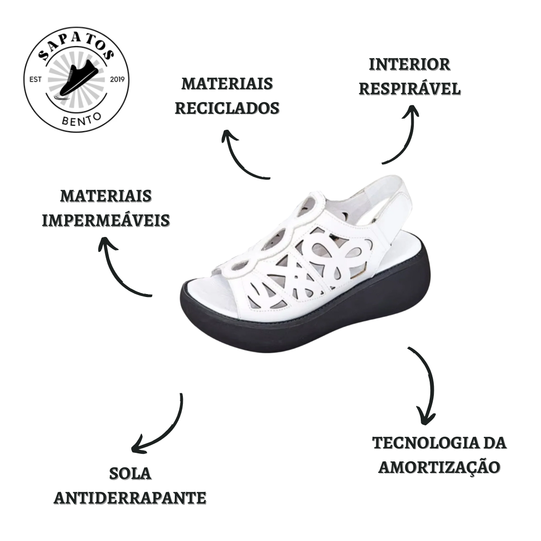Abril™ | Sandálias ortopédicas com plataforma