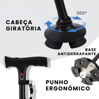 WalkBuddy: Bengala Dobrável Multifunções
