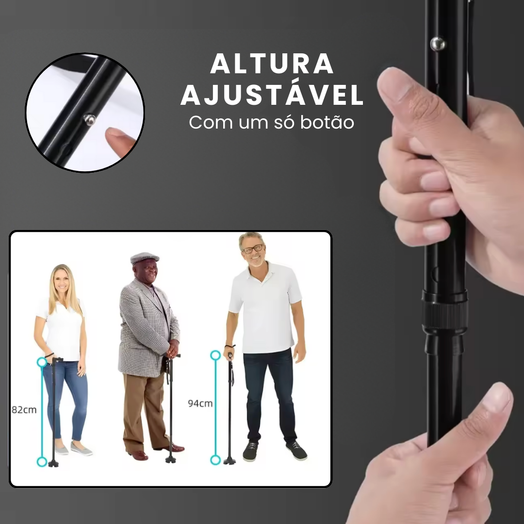 WalkBuddy: Bengala Dobrável Multifunções